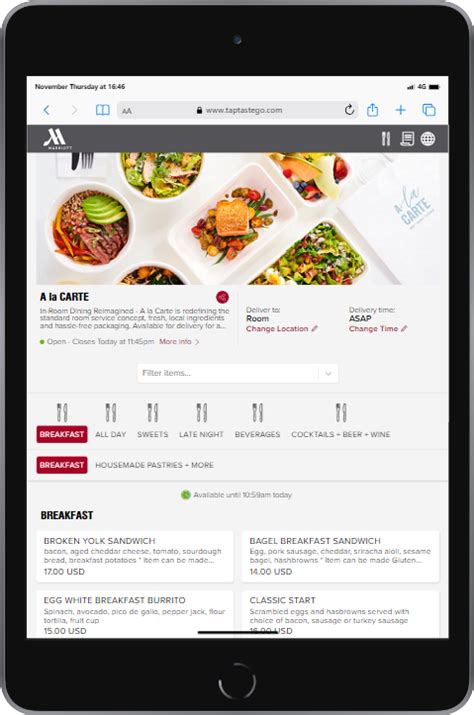 Kansas City Marriott Downtown - Mobile Dining with the IRIS App