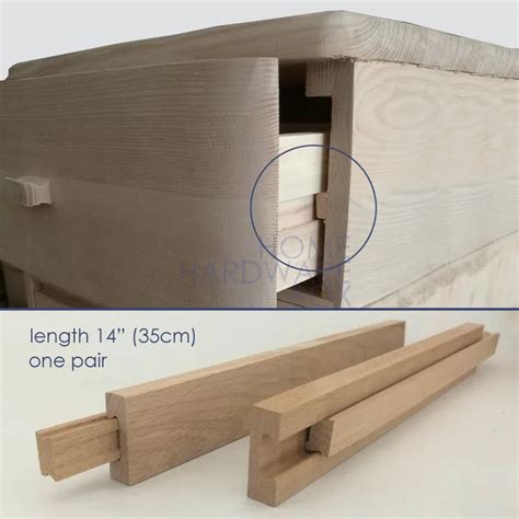 35cm 14" wooden drawer slides cabinet DIY one pair 2 pcs-in Slides from Home Improvement on ...