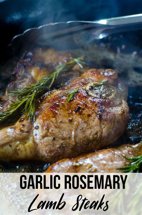 Garlic Rosemary Lamb Steaks - Mooshu Jenne