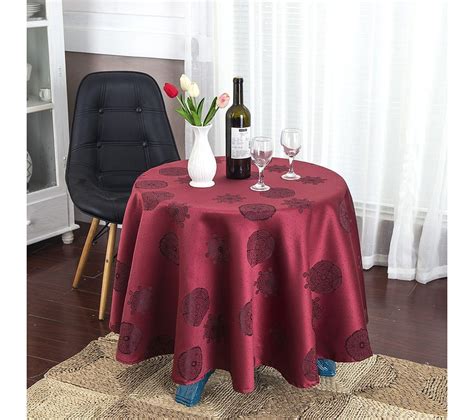 Nappe De Table Ronde Décorative 160x160 cm Flocon - Rouge - Nappe BUT