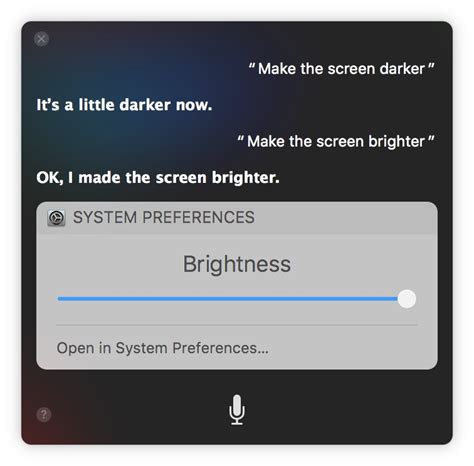 How to Change Screen Brightness on the Mac with Siri Voice Commands