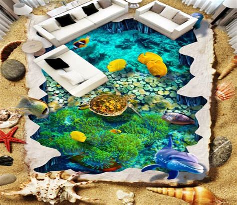 3D Beautiful Ocean Floor Mural | AJ Wallpaper