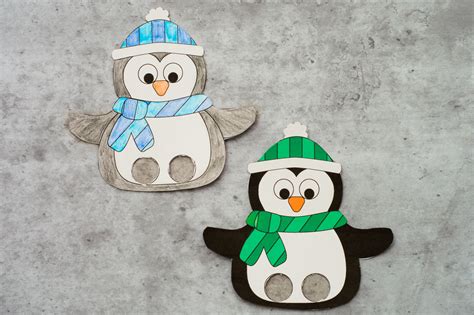 Penguin Finger Puppet Craft | Homan at Home