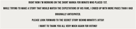 The Minato manga will be about flying raijin!! This is gonna be GOOD ...