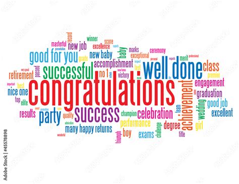 Vecteur Stock "CONGRATULATIONS" Tag Cloud (well done nice one ...