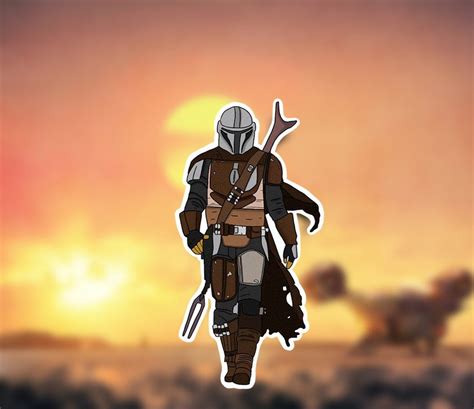 Mandalorian Sticker - Etsy