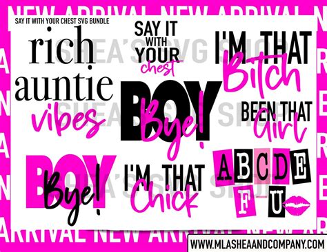 Say It With Your Chest SVG Bundle - Etsy