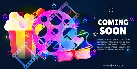 Coming Soon Movie Editable Banner Vector Download