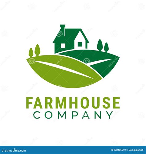 Farmhouse Logo, Agriculture Vector, Black Emblem, Natural Product ...