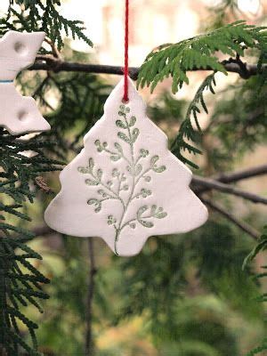 White Clay Tree Ornaments - Fun Crafts Kids