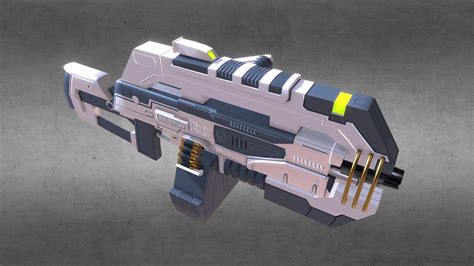 Futuristic Machine Gun 3D asset | CGTrader