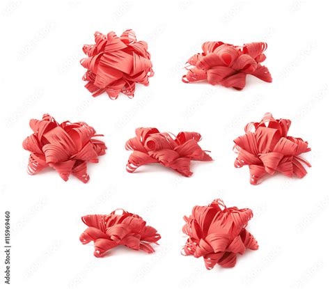 Decorational ribbon gift bow isolated Stock Photo | Adobe Stock