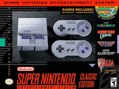 Nintendo Classic Mini 16-bit Super Nintendo Console - NTSC (SNES)(New ...