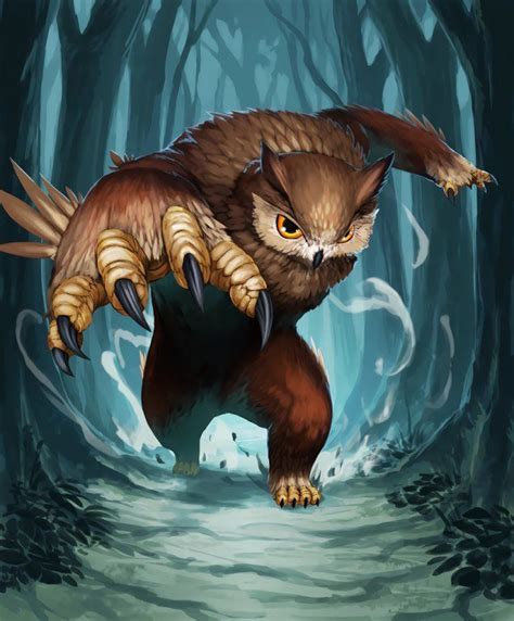 Card: Owlbear | Fantasy creatures art, Fantasy beasts, Fantasy monster