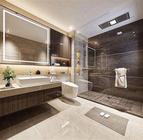 creme et chocolat pour cette salle de bain #bathroom #doucheitalienne #ModernHomeDecor ...