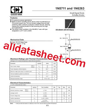 1N5711 Datasheet(PDF) - GOOD-ARK Electronics