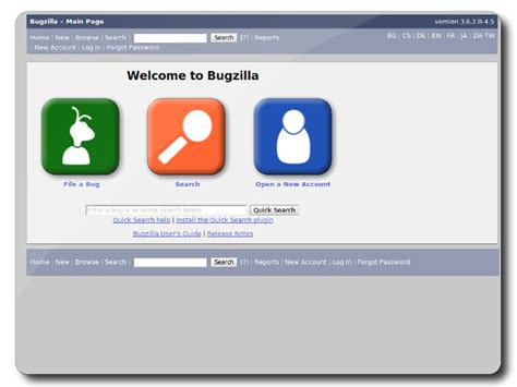 Bugzilla - Welcome | TurnKey GNU/Linux screenshot