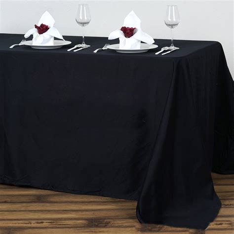 90x132" Black Rectangle Chambury Casa 100% Cotton Tablecloth in 2020 | Cotton tablecloths, Black ...