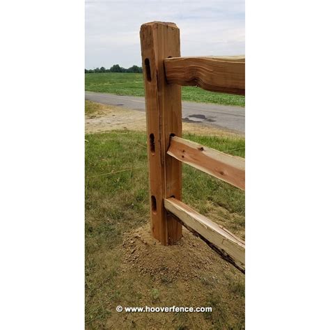 Wood Split Rail Posts - Western Red Cedar | Hoover Fence Co.