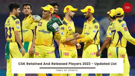 CSK Retained And Released Players 2023 - Updated List