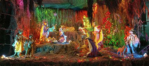 Jesus Christ birth scene Painting by Julio Rivalta - Fine Art America