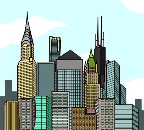 Cartoon City Skyline - Day by E350tb on DeviantArt