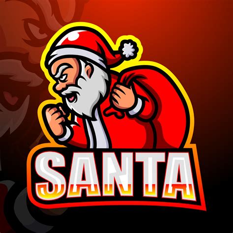 Santa claus mascot esport logo design 5911395 Vector Art at Vecteezy