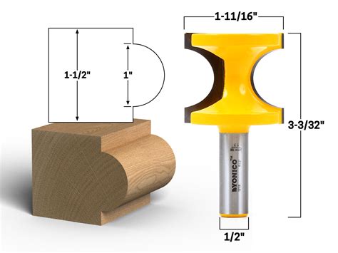 1" Bead Bullnose Router Bit - 1/2" Shank - Yonico 13118 | eBay