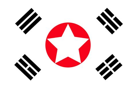 Korean reunification flag (alt history) by DR53594 on DeviantArt