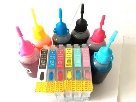 Ink Refill Kit For Epson Stylus Photo R200 R220 R300 R300M R320 R340 RX500 RX600 RX620 Printer ...