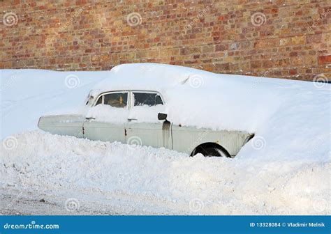 Stuck in the snow stock photo. Image of freezing, slope - 13328084