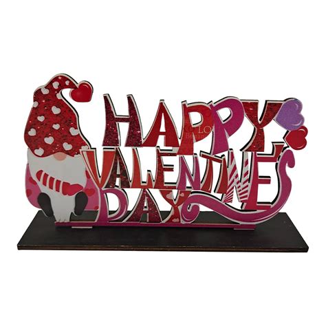 Happy Valentine's Day Wooden Decorations Table Decorations Party ...