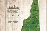 New Hampshire Map, State Park Wall decor – World Vibe Studio
