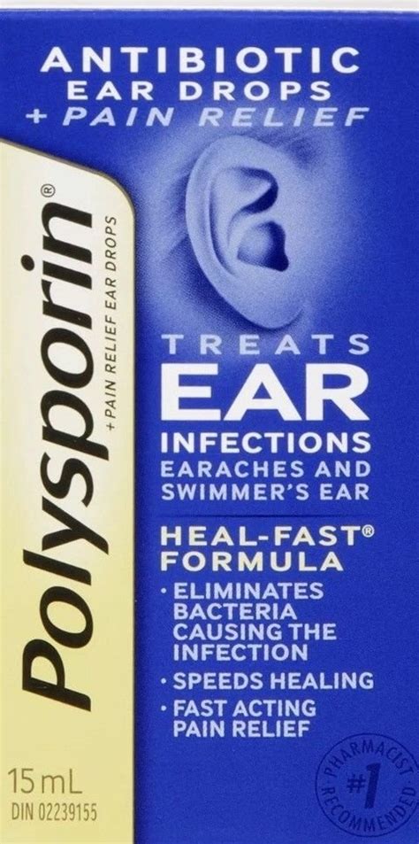 Polysporin Antibiotic Ear Drop Pain Relief from Canada