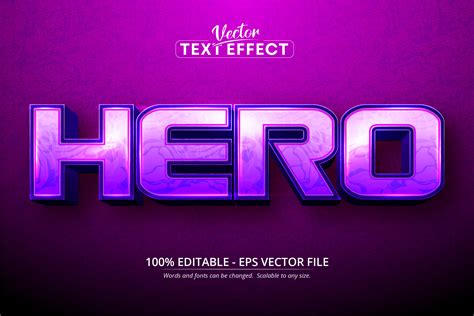 Hero Text, Cartoon Style Text Effect Graphic by Mustafa Beksen · Creative Fabrica