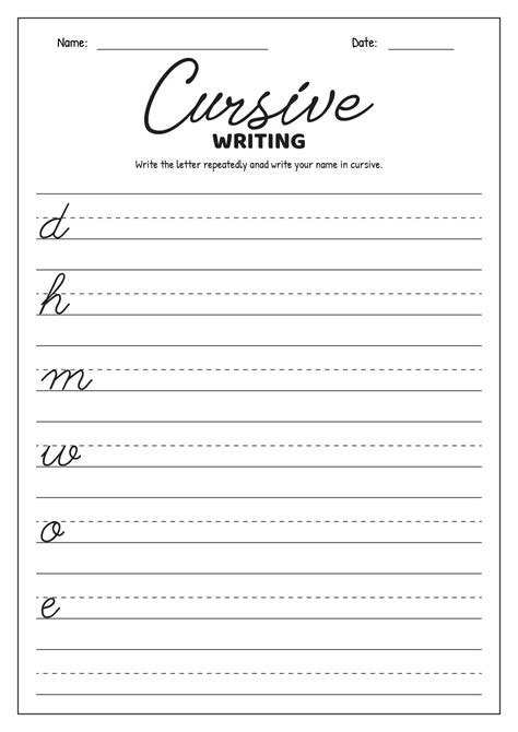 16 Cursive Writing Worksheets For 3rd Grade - Free PDF at worksheeto.com
