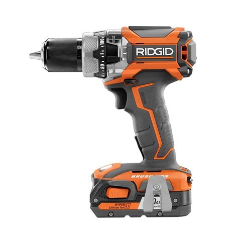 RIDGID 18-Volt Lithium-Ion Cordless Brushless Hammer Drill Kit-R86116SB - The Home Depot