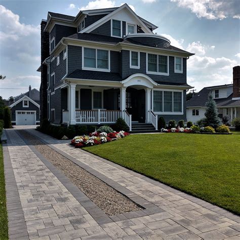 Modern Driveway Landscaping Ideas Using Paving Stones