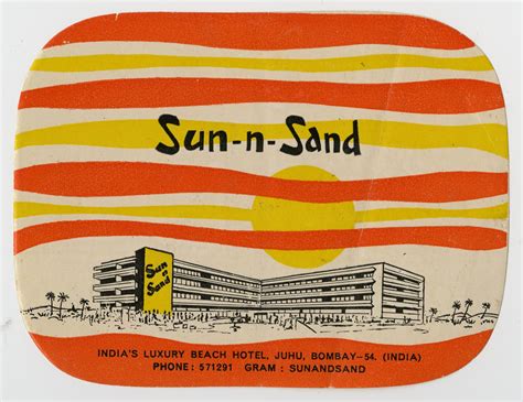 [Sun-n-Sand beach hotel luggage decal] - The Portal to Texas History