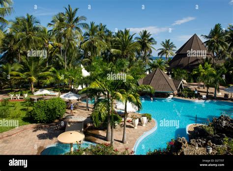 Diani Reef Beach resort, swimming pool, Diani Beach, Kenya Stock Photo ...