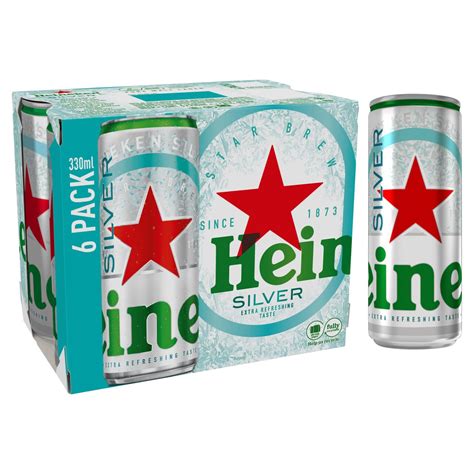 Heineken Silver Lager Beer Cans 6 x 330ml | Zoom