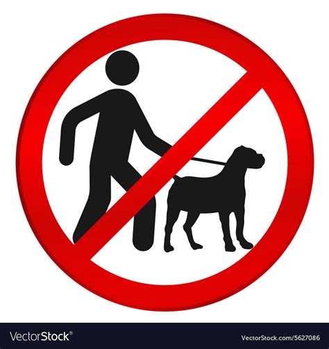 No dog sign Royalty Free Vector Image - VectorStock