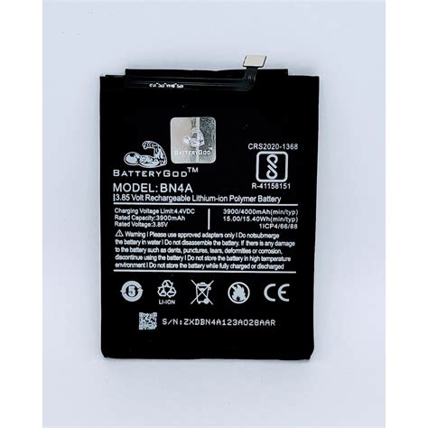 BATTERYGOD Full Capacity Proper 3900 mAh Battery for Xiaomi Redmi Note 7 / Note 7 pro / Mi Note ...