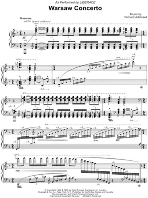 "Warsaw Concerto" Sheet Music - 2 Arrangements Available Instantly - Musicnotes