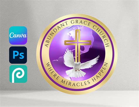 Church Logo Template, Gold and Purple Design - Etsy