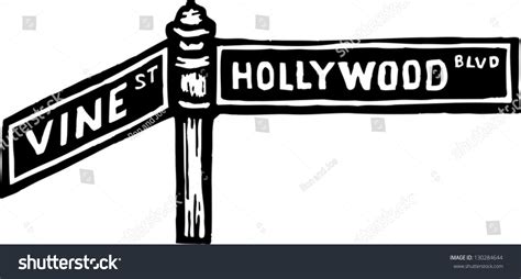 Black White Vector Illustration Hollywood Vine Stock Vector (Royalty ...