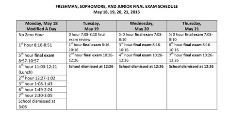 Final Exam Schedule – Marquette Messenger