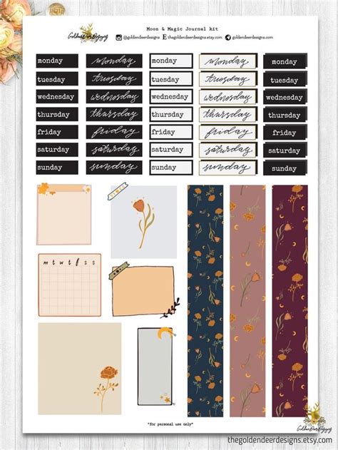 Bullet Journal Stickers Printable