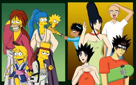 #thesimpsons #rurounikenshin Kenshingumi crossover The Simpsons. | Anime, Simpson, Rurouni kenshin