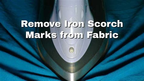 Remove Iron Scorch Marks from Fabric